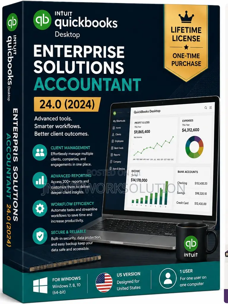 Intuit QuickBooks Desktop Enterprise Solutions Accountant 24.0 (2024)