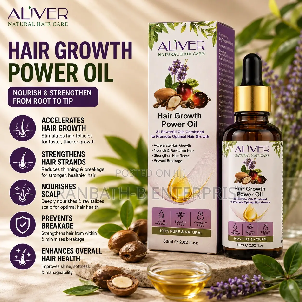 AL’IVER Premium Hair Growth Root Strengthening Oil