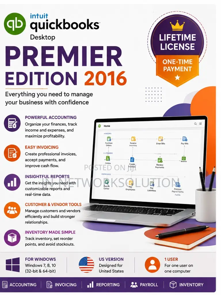 Intuit QuickBooks Desktop Premier Edition 2016 Lifetime (US Version)