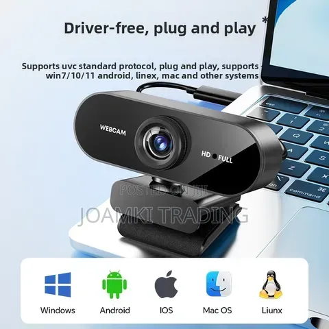 1080P HD Mini Webcam With Microphone, USB Interface.
