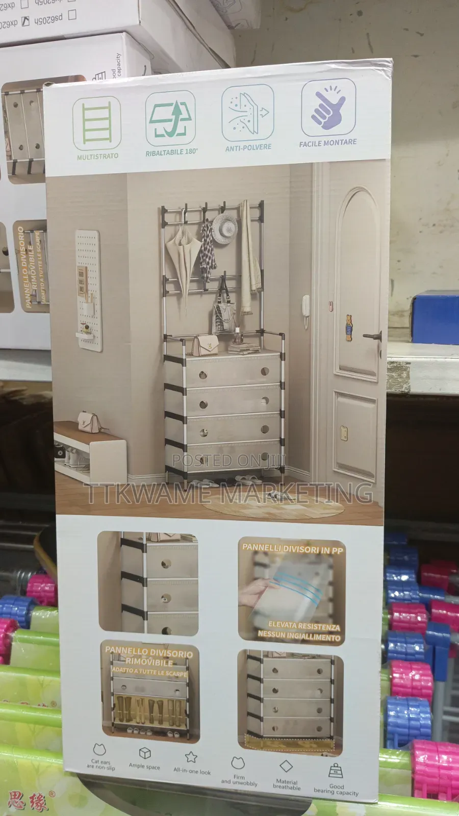 Shoe Rack With Cloth Hanger