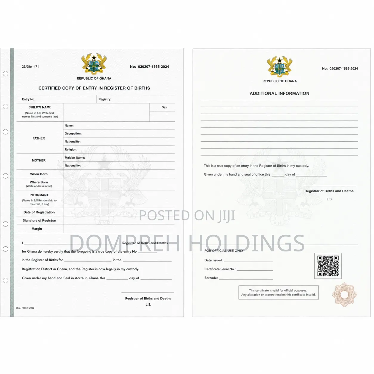 Birth Certificate Application Renewals