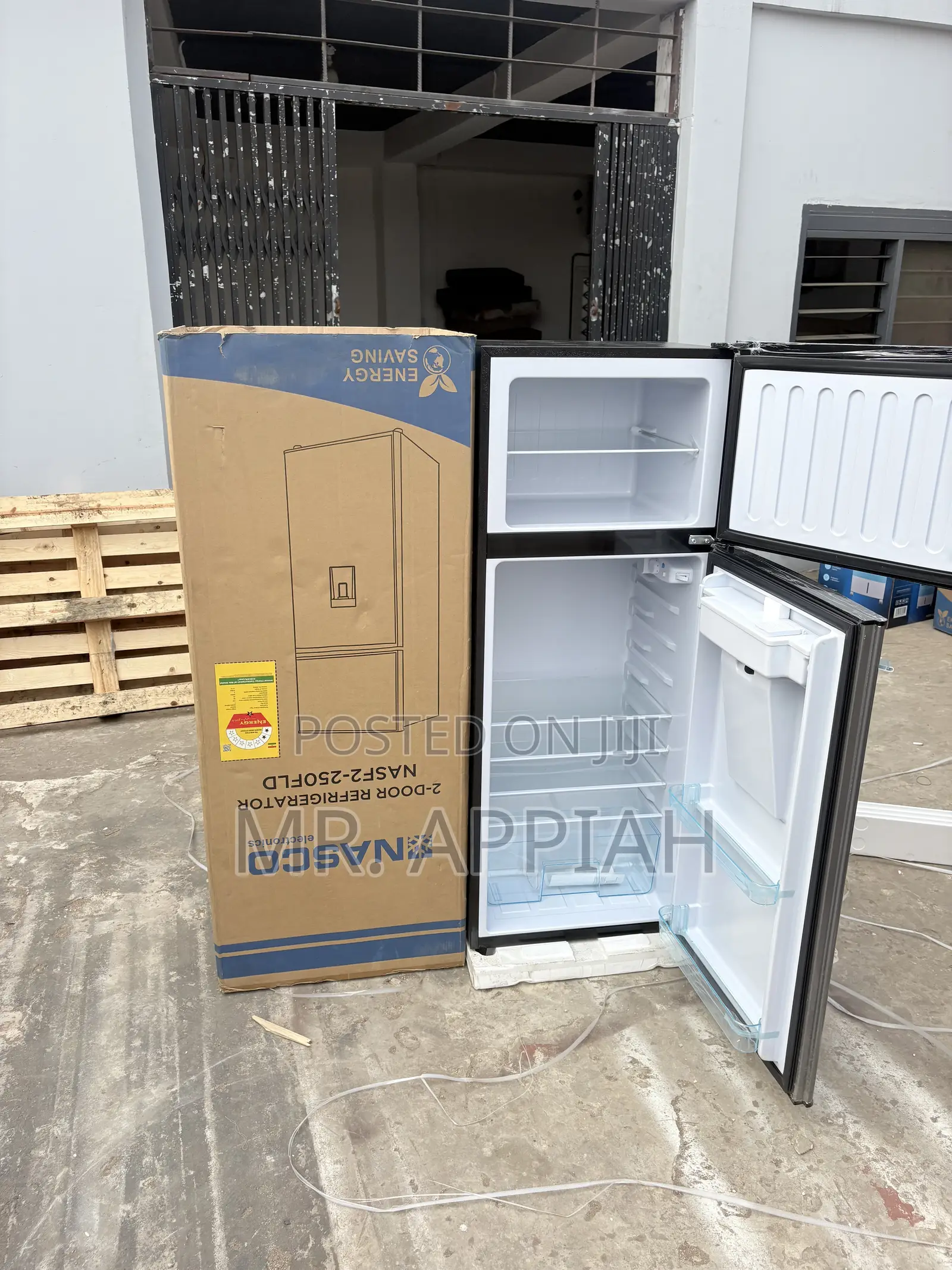 Get Classic Nasco 210Liters Double Door Fridge(Nasf2-250fld)Gray 