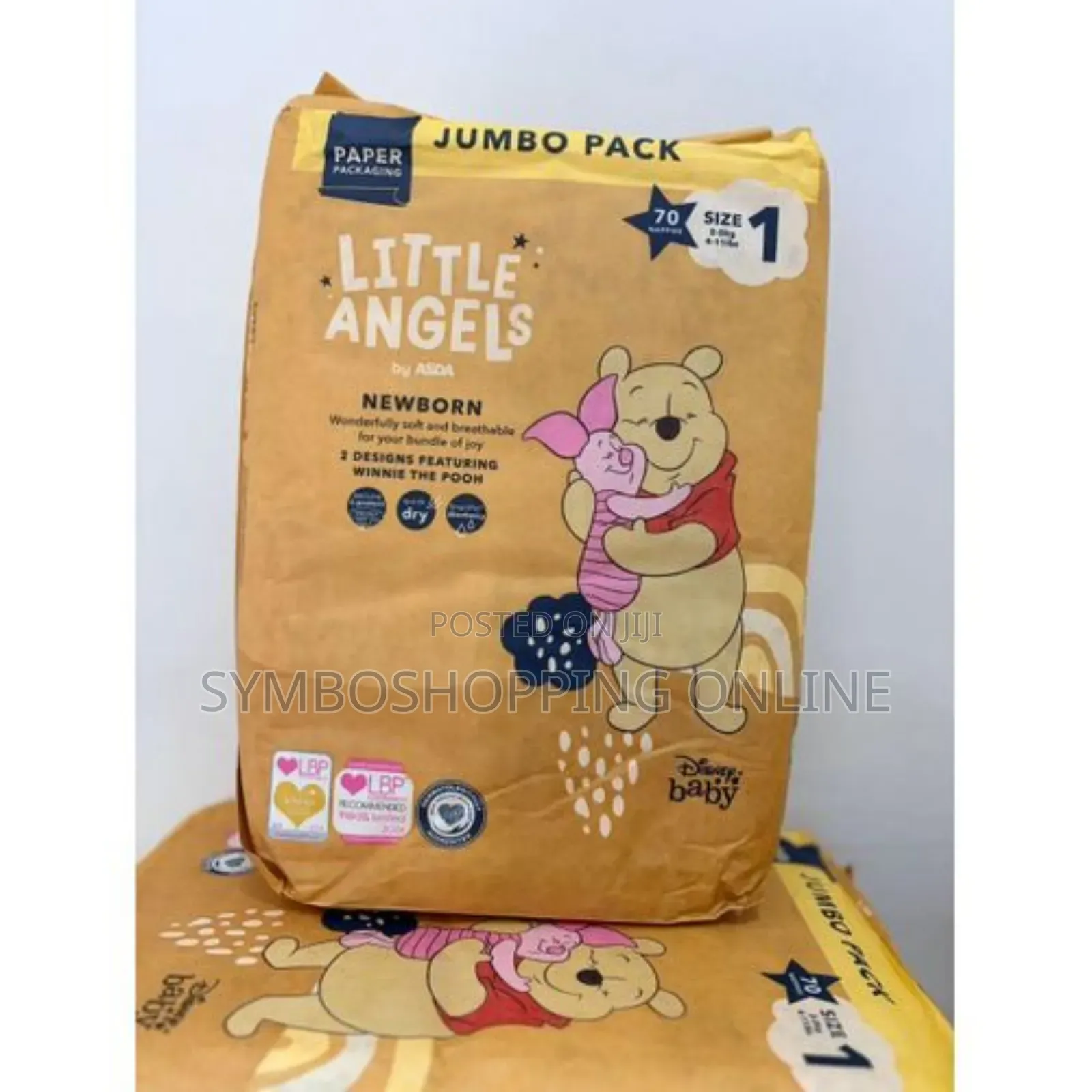 Little Angels Diapers 70 Pieces Newborn Baby Diapers Size 1