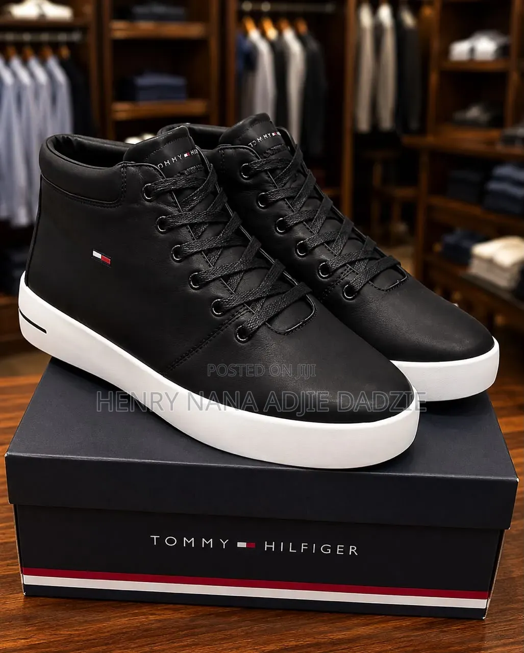 Tommy Hilfiger Classic Black White Boots