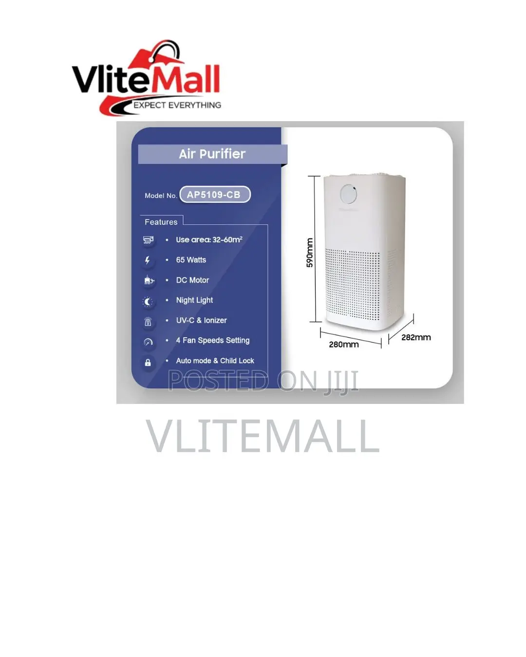 Nasco Air Purifier
Sku:
Ap5109-Cb