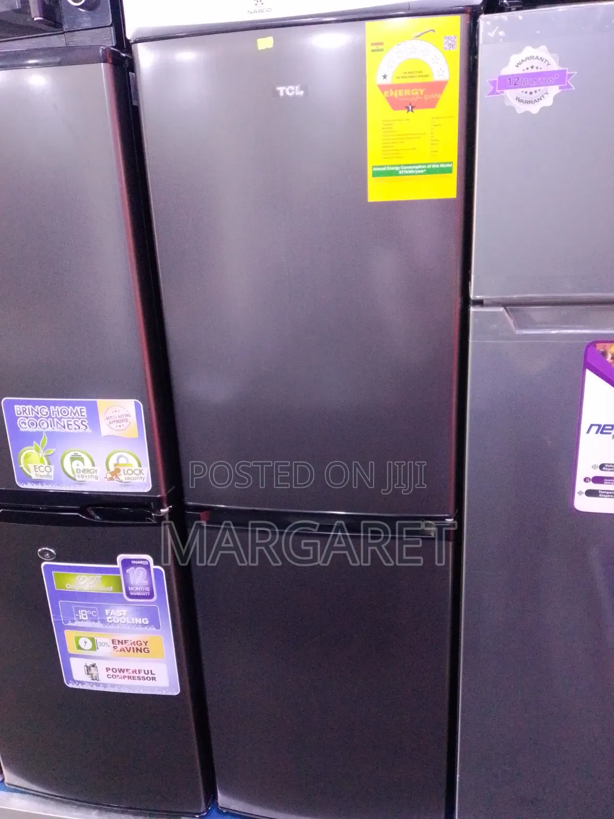 Cute TCL 142 Litters Double Door Fridge