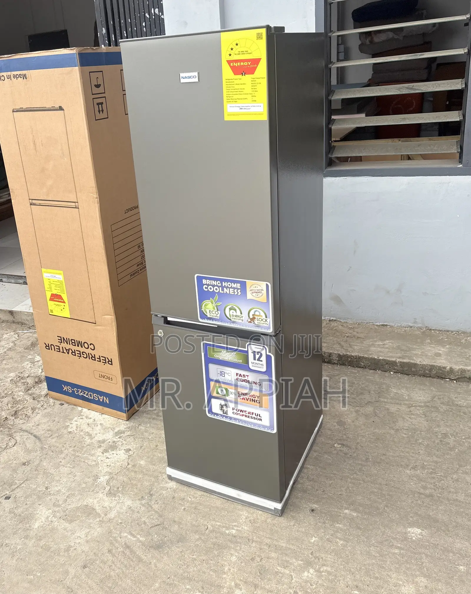 Efficient Nasco Bottom Mount Freezer Fridge(Nasd2-23sk)Gray.