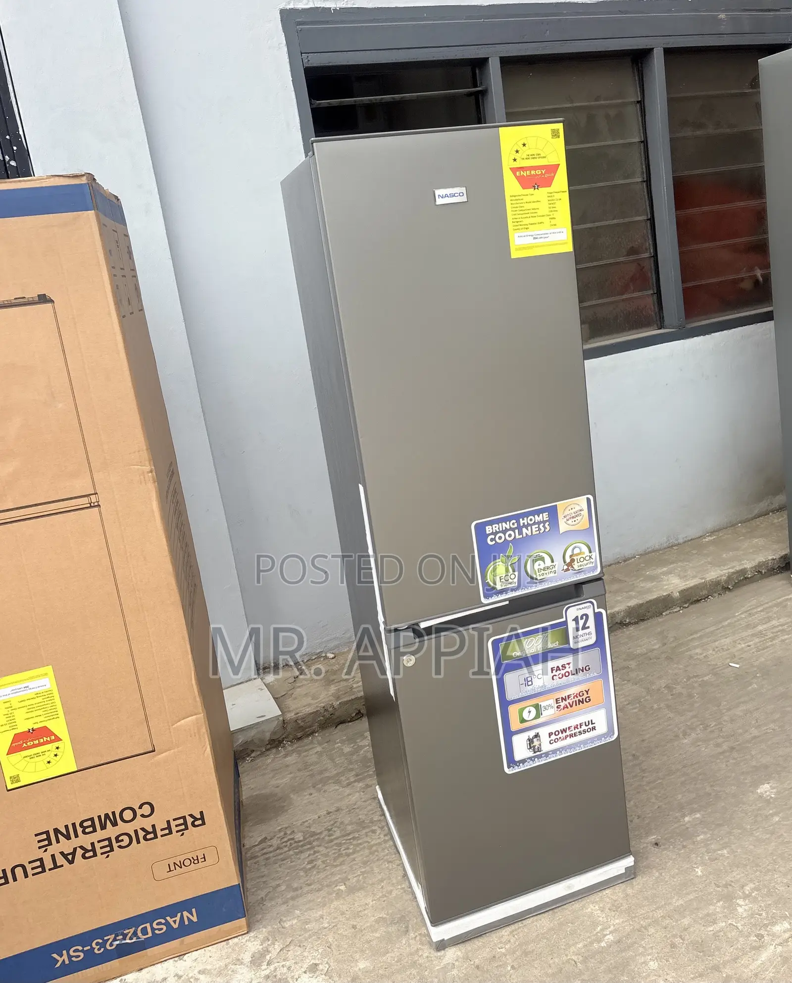 Efficient Nasco Bottom Mount Freezer Fridge(Nasd2-23sk)Gray.