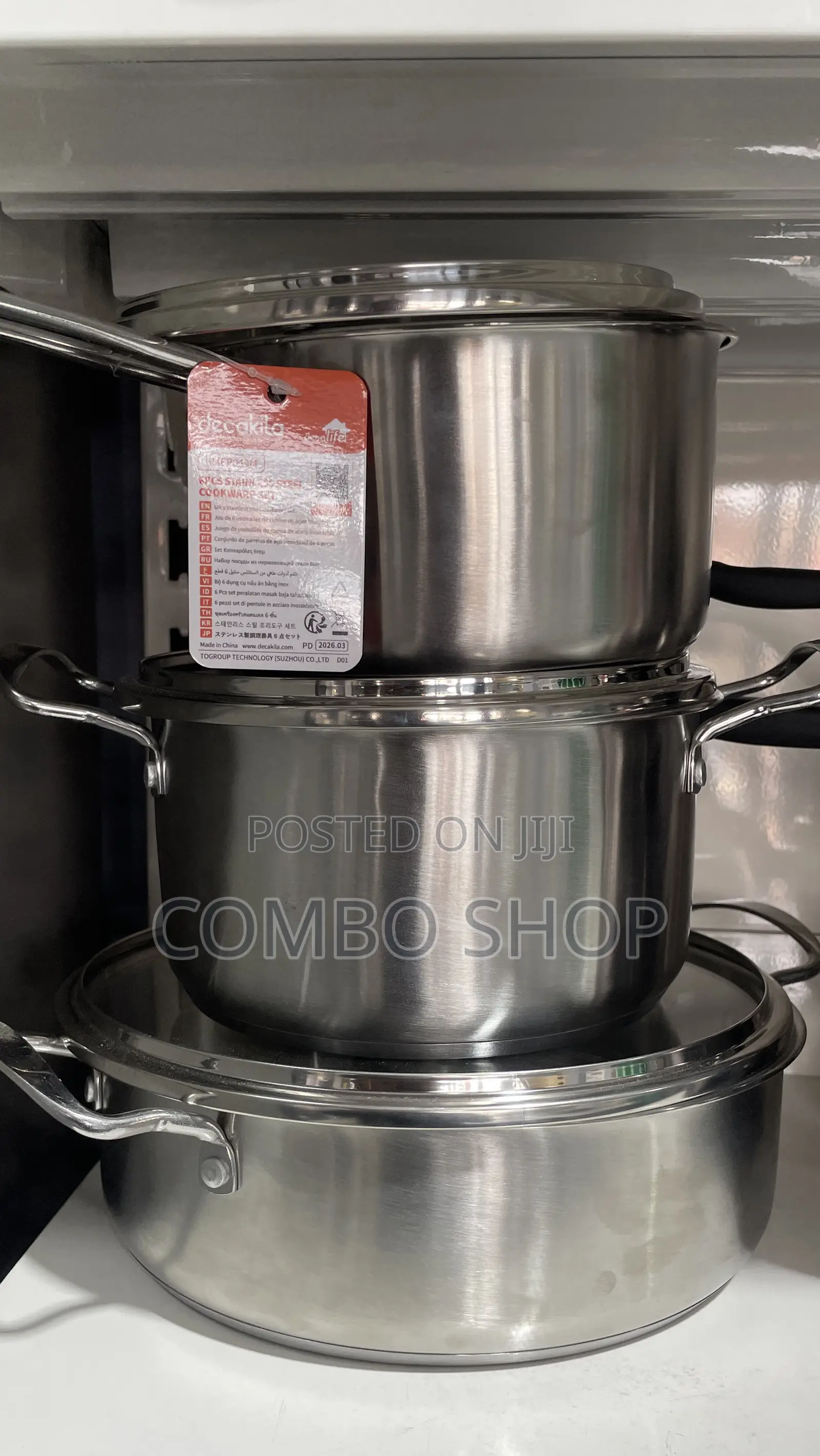 6pcs Stainless Steel Cookware Set