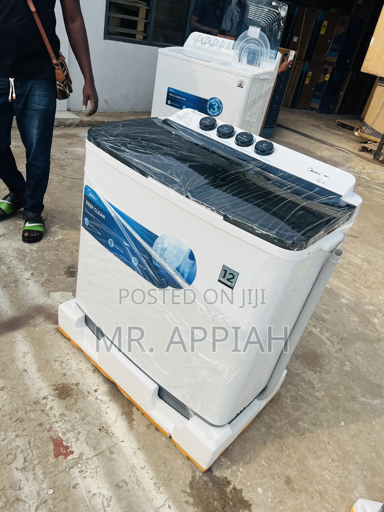 Buy Unique Midea 12kg Semi-Auto Washing Machine(White).