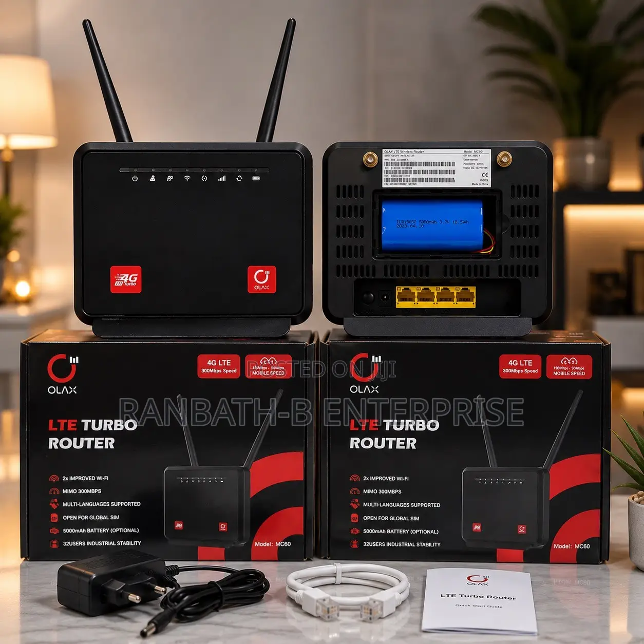 OLAX Mc60 4G LTE Turbo Router – 300Mbps High-Speed Wi-Fi