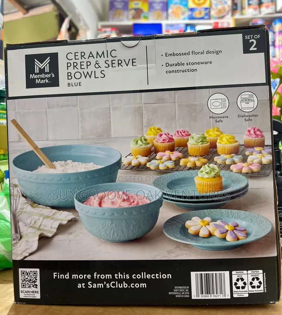 Members Mark Ceramic Prep Serve Bowls 2pcs