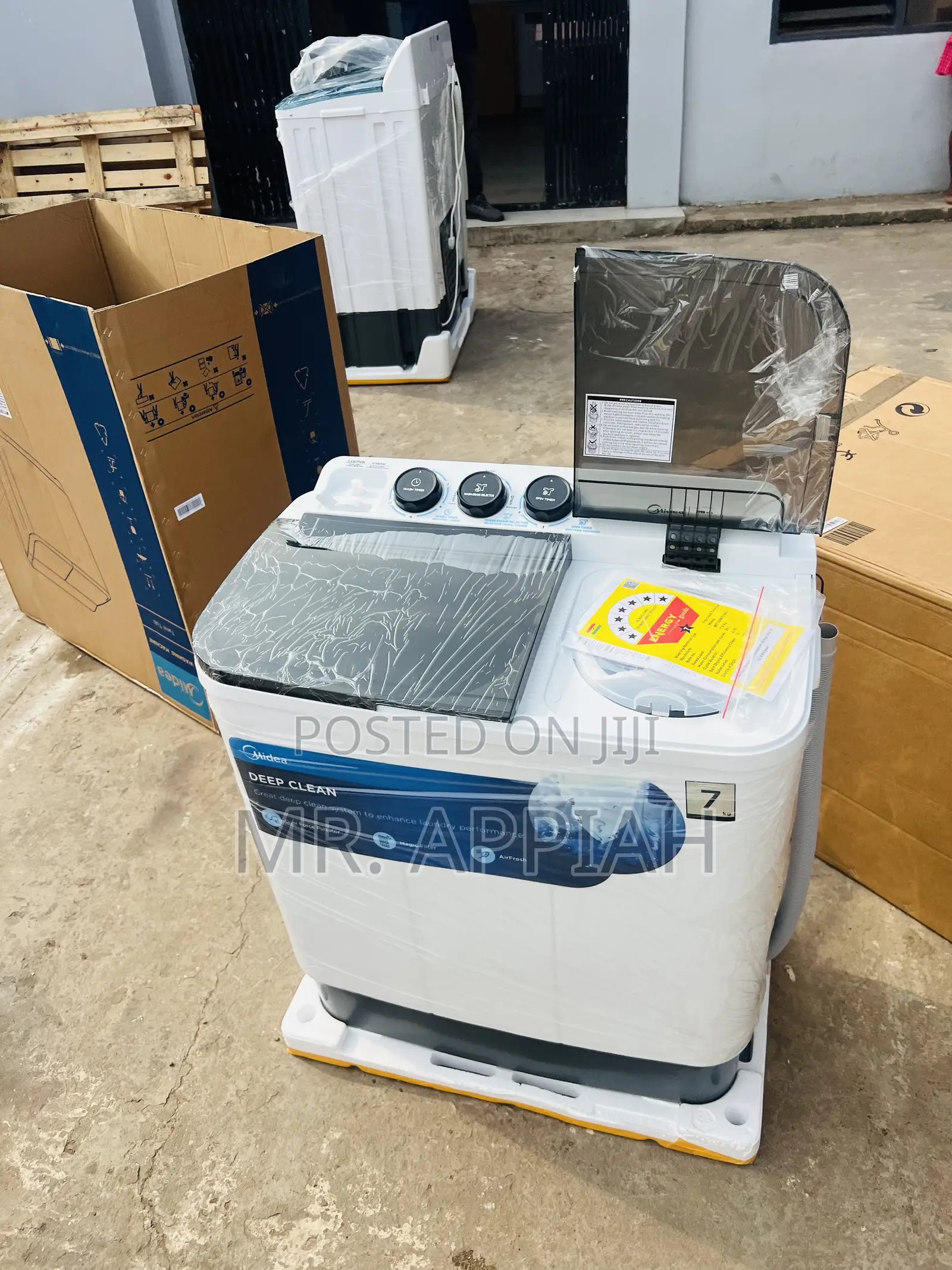 Check Out Midea 7kg Spin Dry Electric Washing Machine(White).