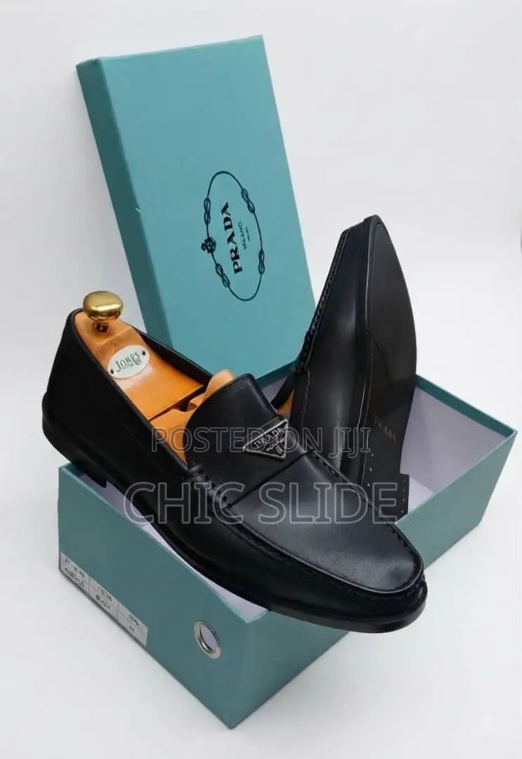 Black Logo Loafers