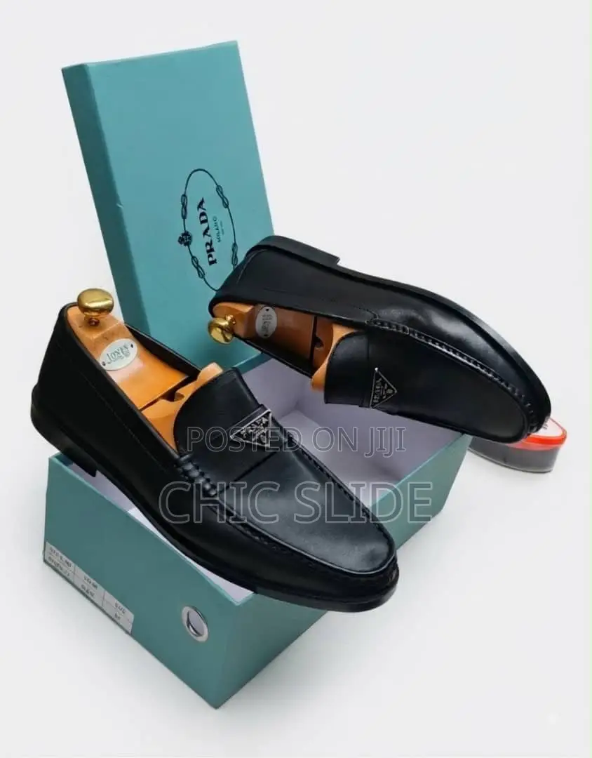 Black Logo Loafers