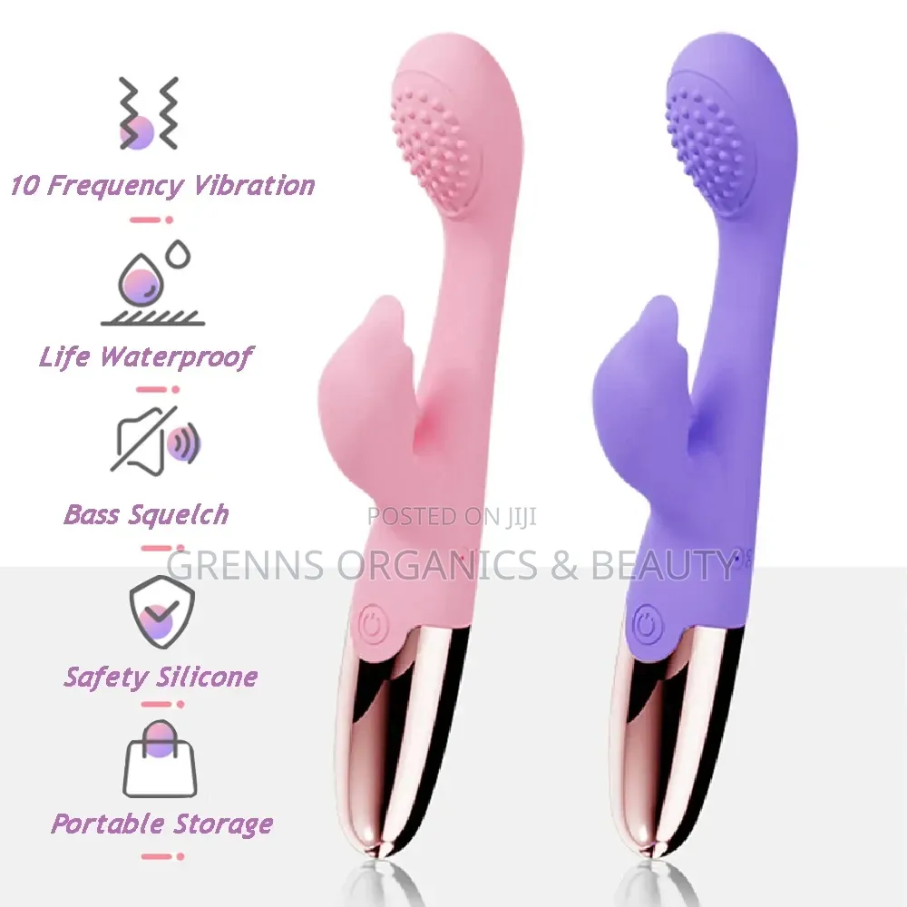 Rabbit G-Spot Vibrator 10 Frequency Waterproof Silicone Pink Purple