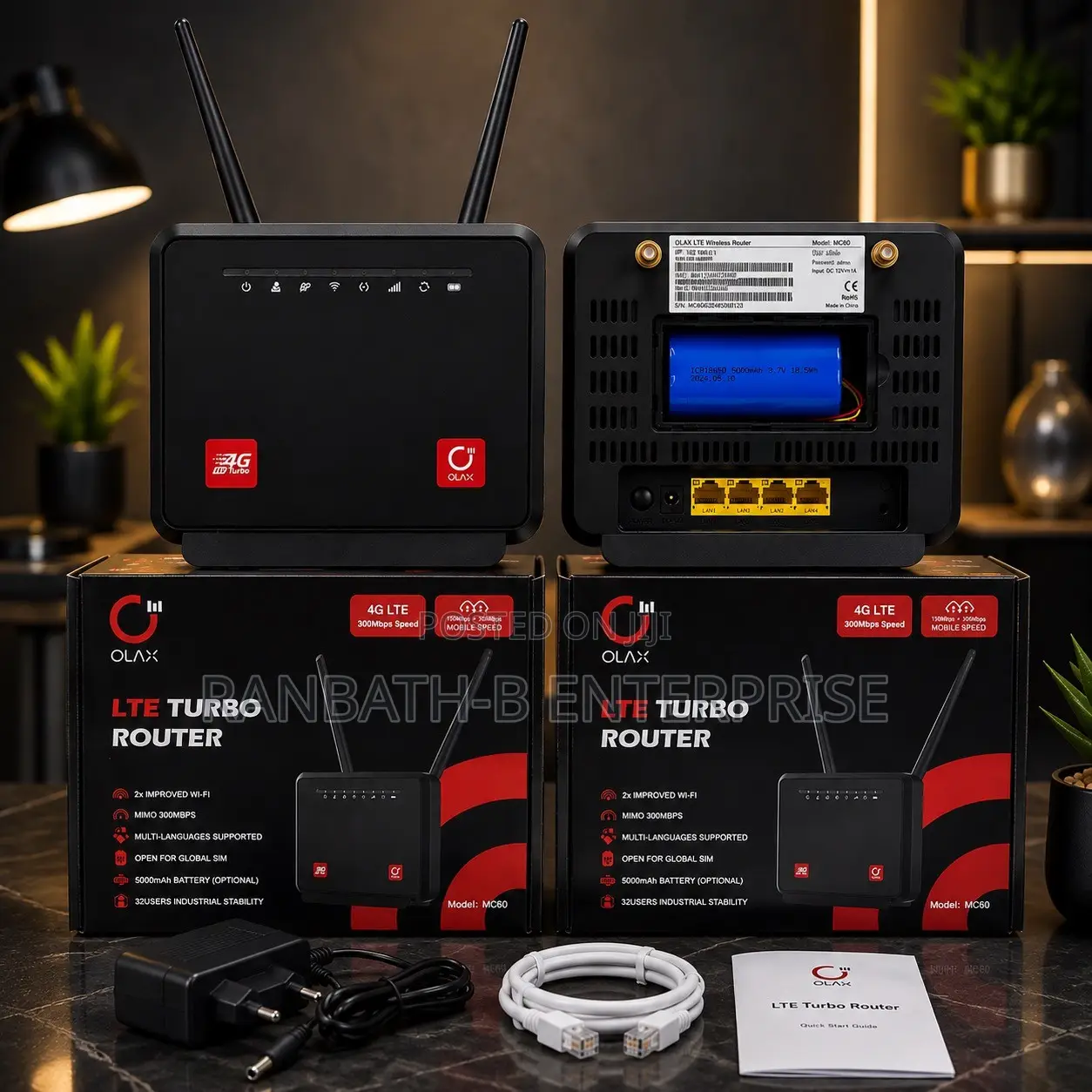 OLAX Mc60 4G Turbo Router – 300Mbps Wi-Fi | 5000mAh Battery