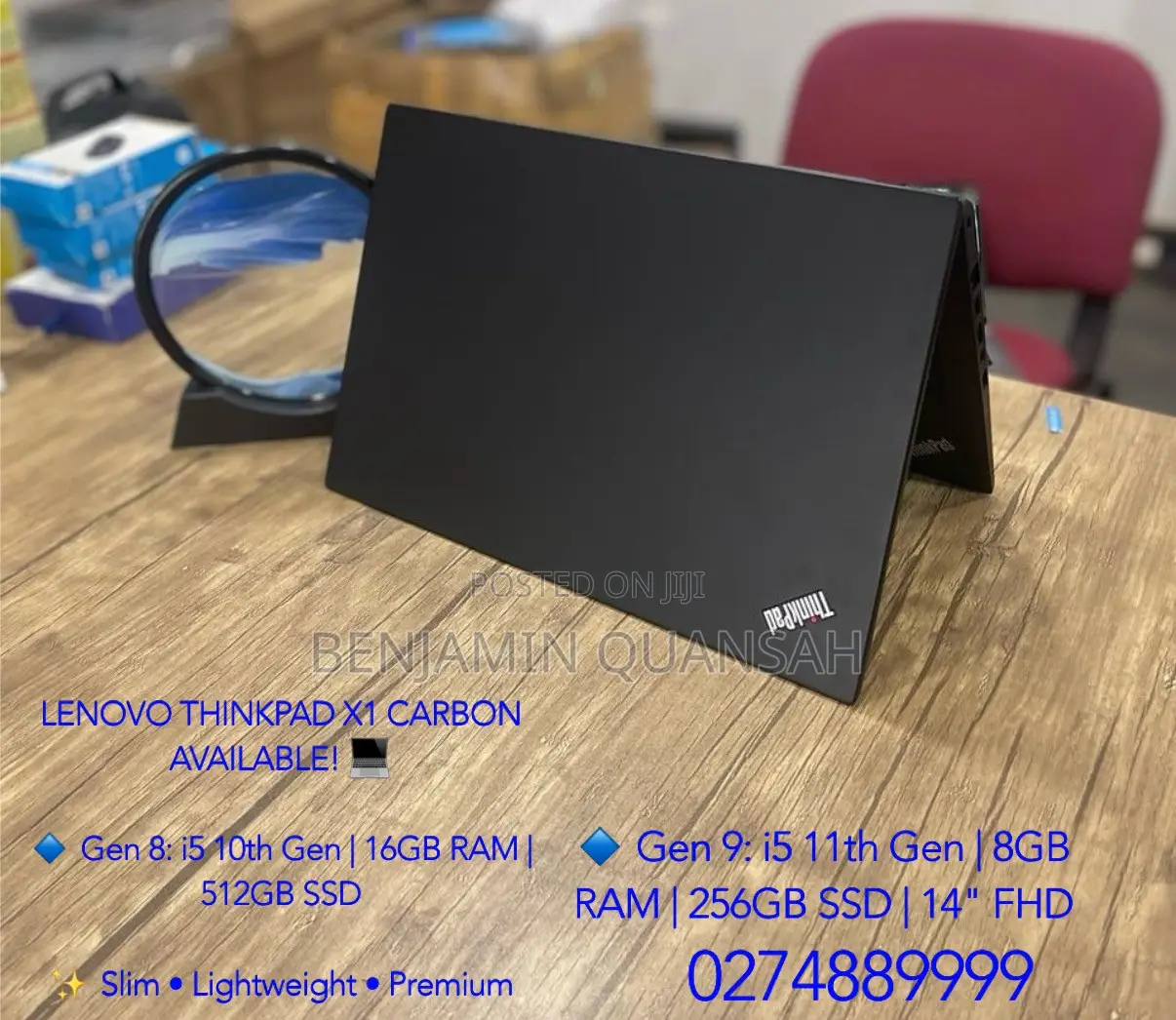Laptop Lenovo ThinkPad X1 Carbon 16GB Intel Core i5 SSD 512GB