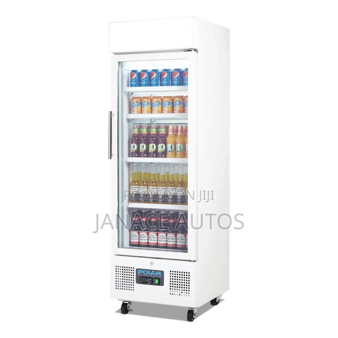 Polar G-Series Upright Display Fridge 218Ltr White