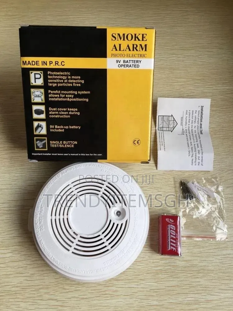 Photoelectric Smoke Alarm – 9V Battery Operated