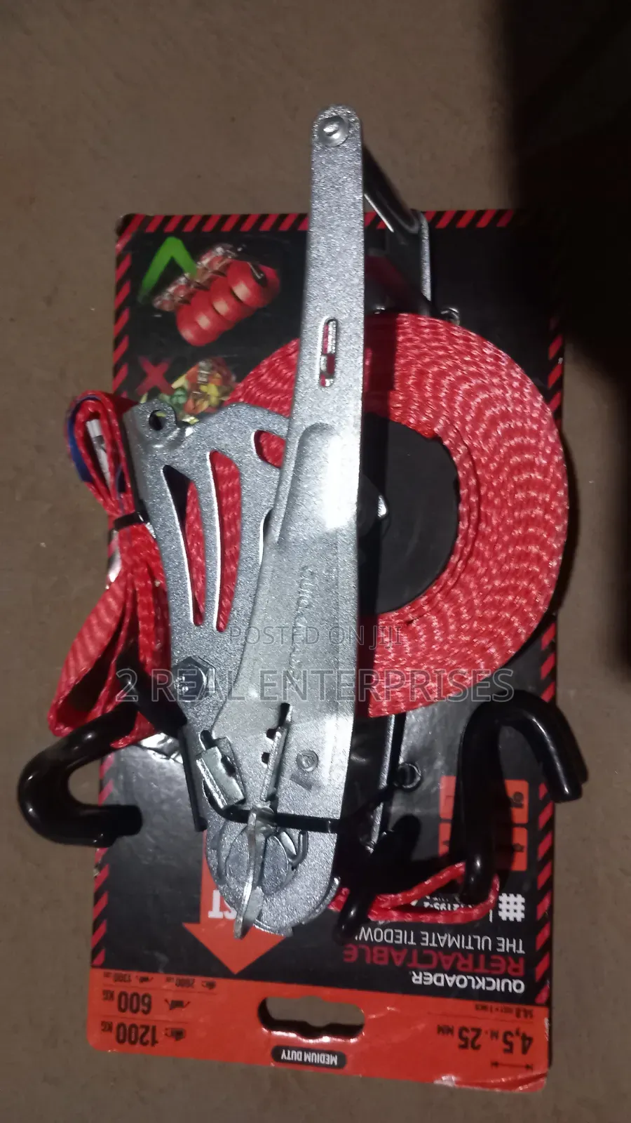 Quickloader Retractable Ratchet Tie-Down Strap (Medium Duty)