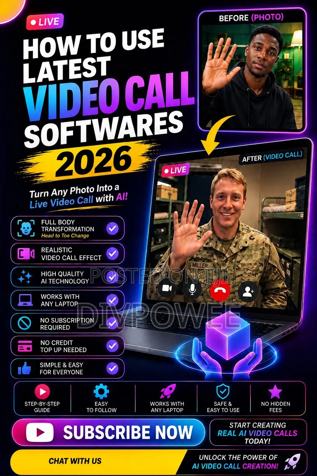 Avatarify,deepfake,deeplive Full Body Video Call Software 2026 Version