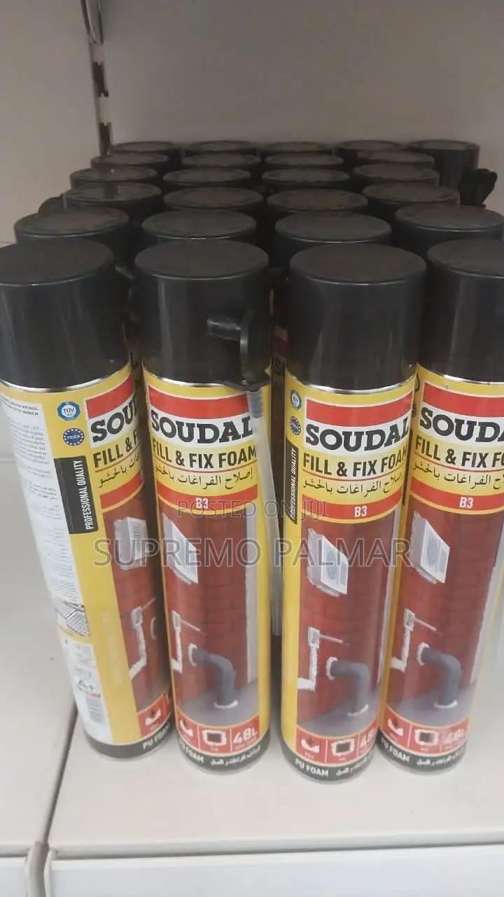 Soudal Expanding PU Foam, 750ml - Gap Filler for Doors, Windows Works