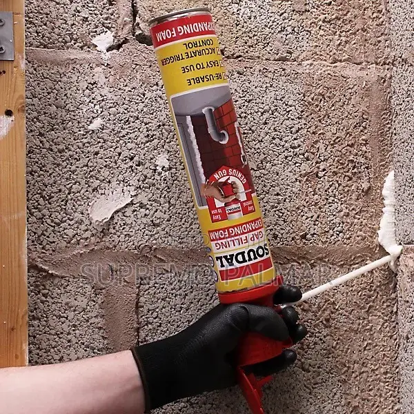 Soudal Expanding PU Foam, 750ml - Gap Filler for Doors, Windows Works