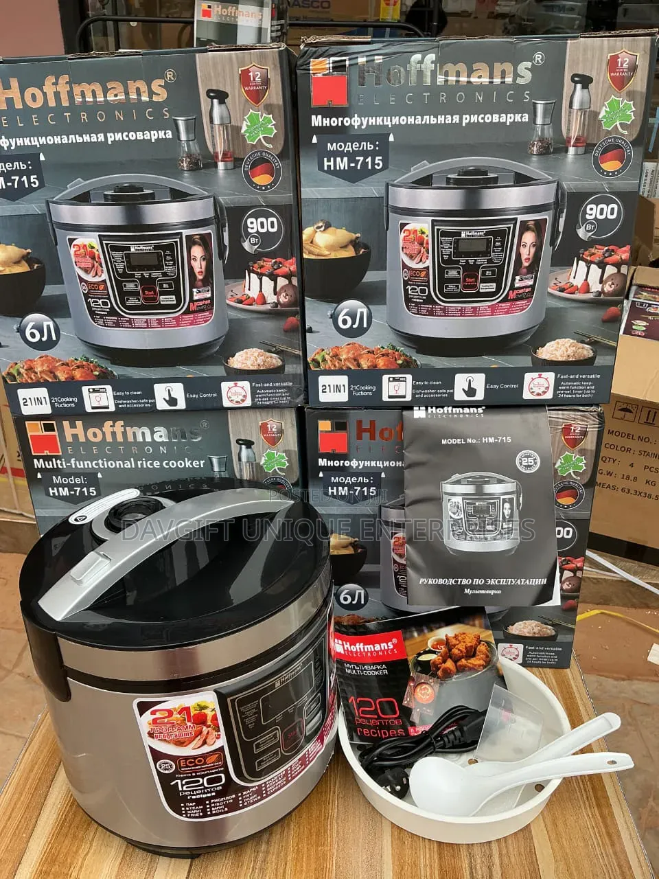 Original Hoffman 6L Rice Cooker That Comes With a Recipe Book