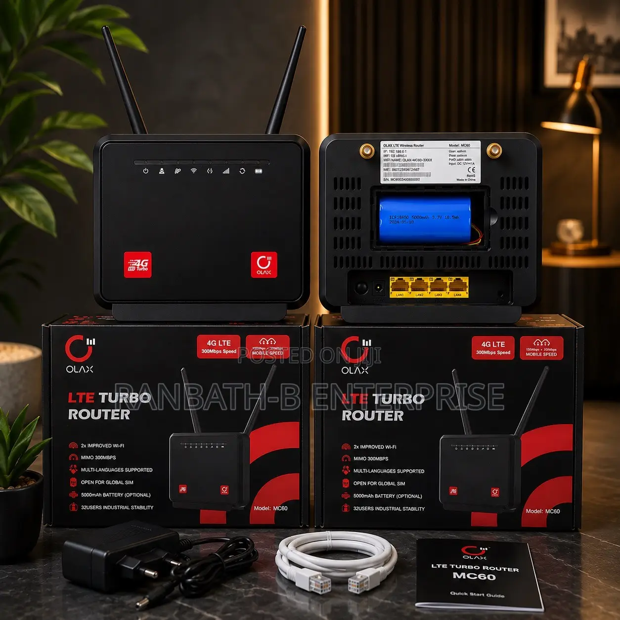 OLAX Mc60 4G LTE Router – Stable Connection | 300Mbps Wi-Fi