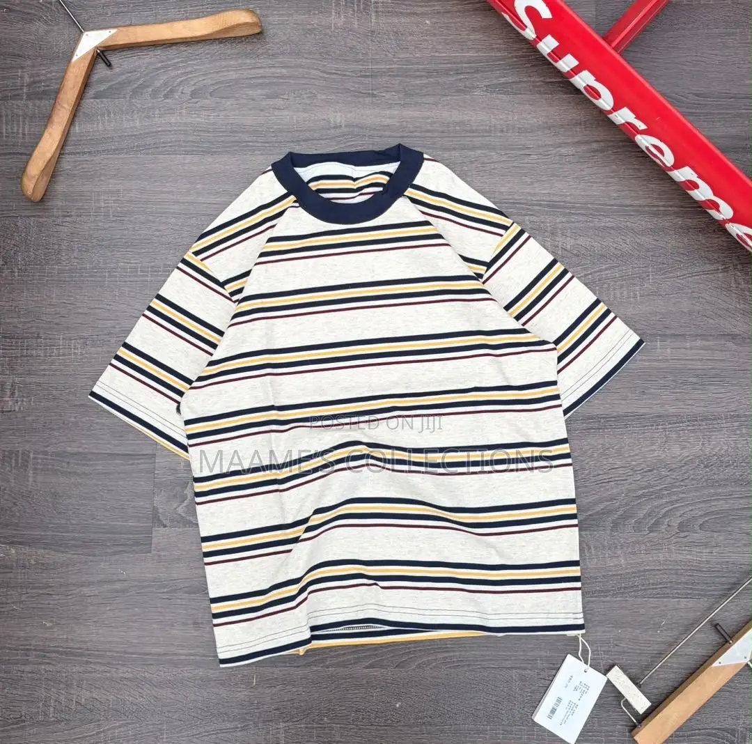 Trendy Men’s Striped Casual Tee