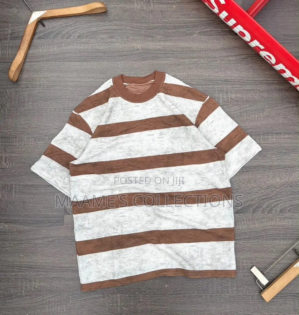 Trendy Men’s Striped Casual Tee