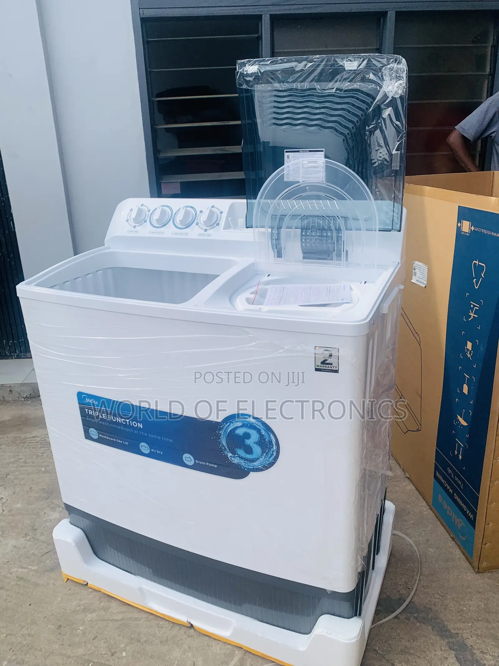 Zealous Sleek Semi Auto Midea 18kg Top Load Twintub