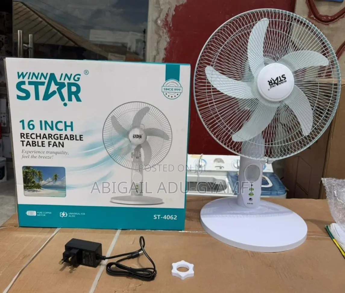 Rechargeable Table Fan Wining Star 16inches