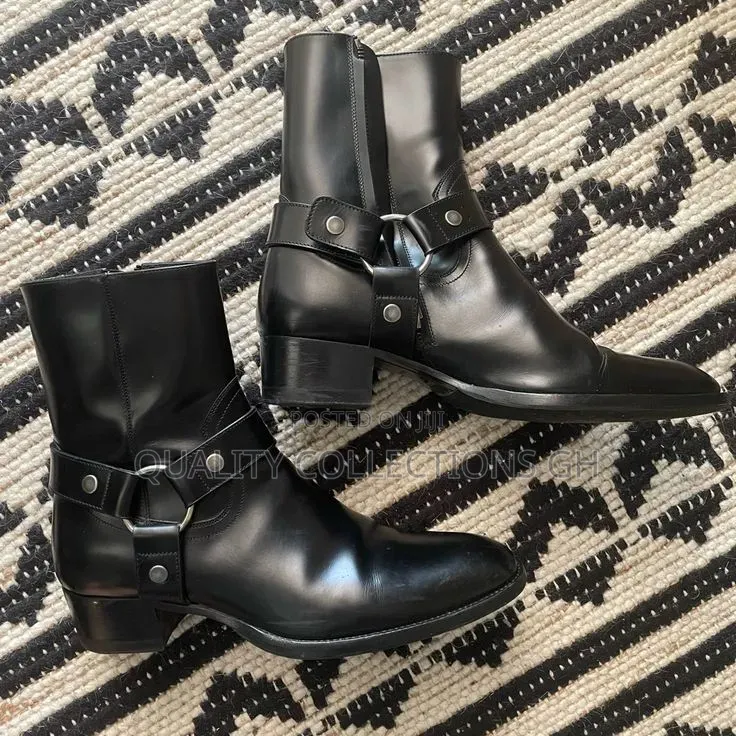 Black Leather Chelsea Boots