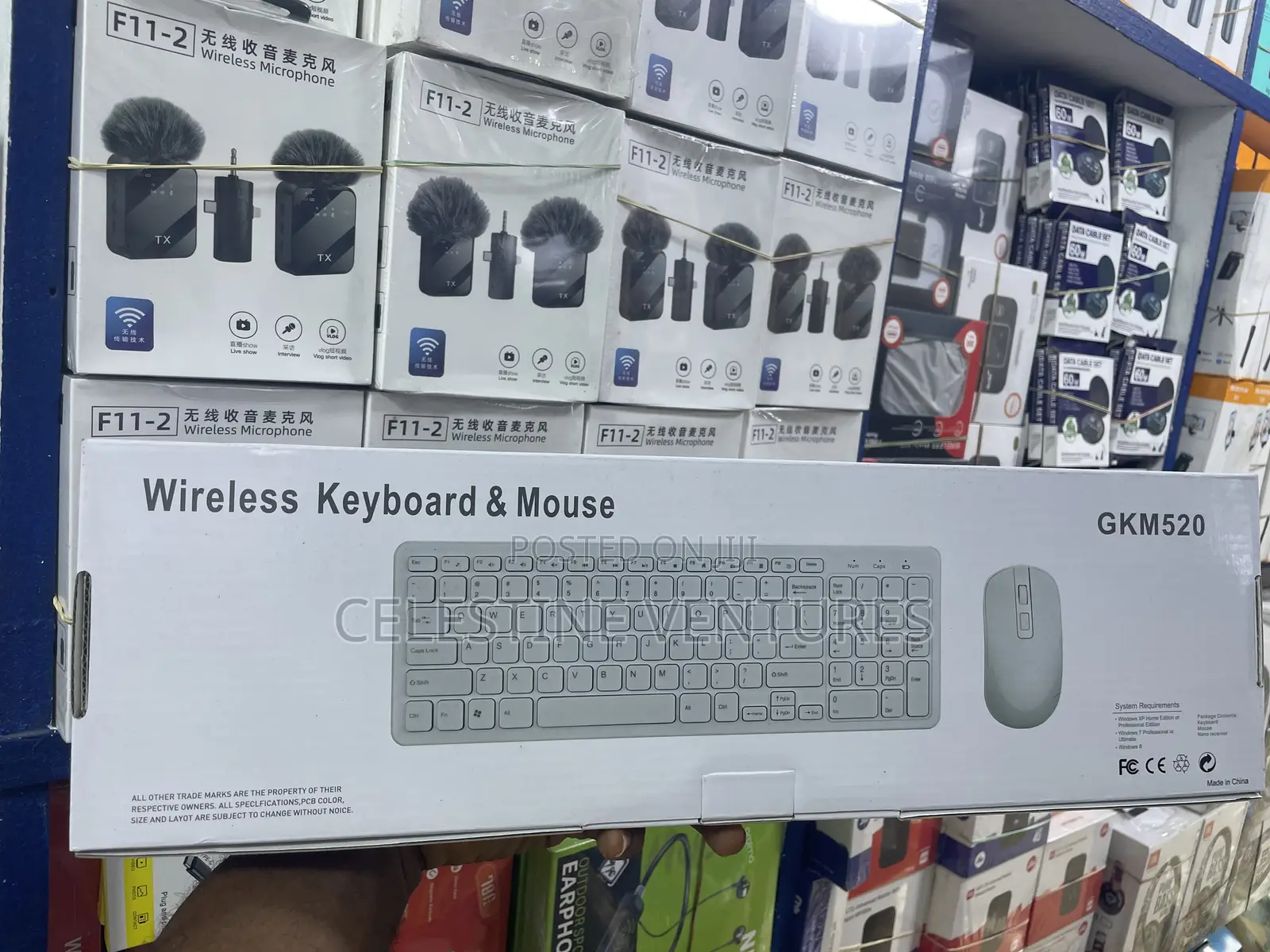 Long Wireless Keyboard Mouse