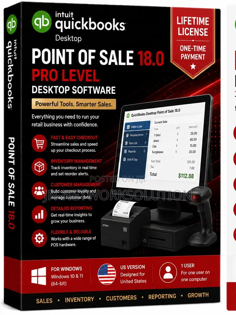 Intuit QuickBooks Desktop Point of Sale 18.0 (Pro Level) Lifetime
