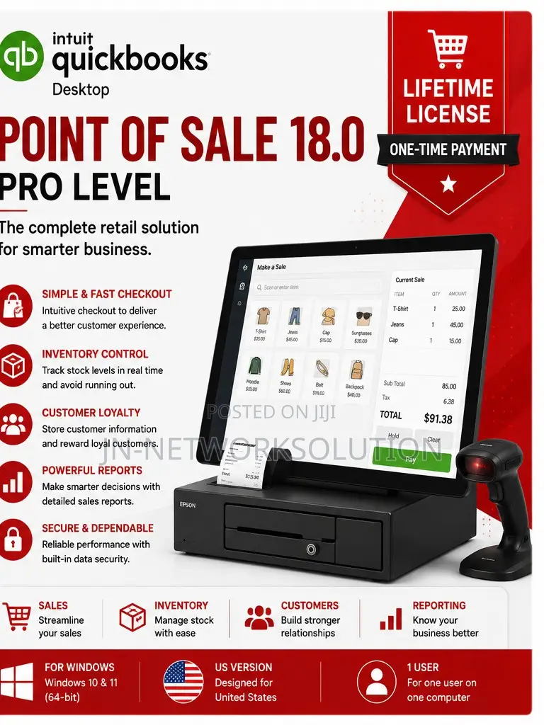 Intuit QuickBooks Desktop Point of Sale 18.0 (Pro Level) Lifetime