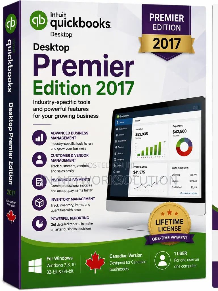 Intuit QuickBooks Desktop Premier Edition 2017 CanadianVersion