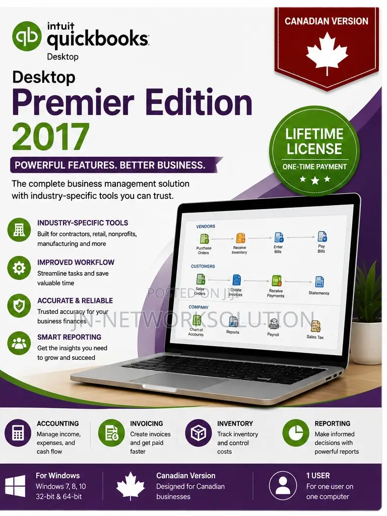 Intuit QuickBooks Desktop Premier Edition 2017 CanadianVersion