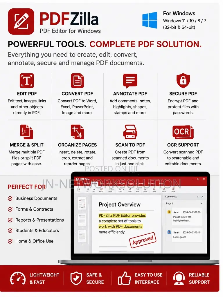 PDFZilla PDF Editor for Windows