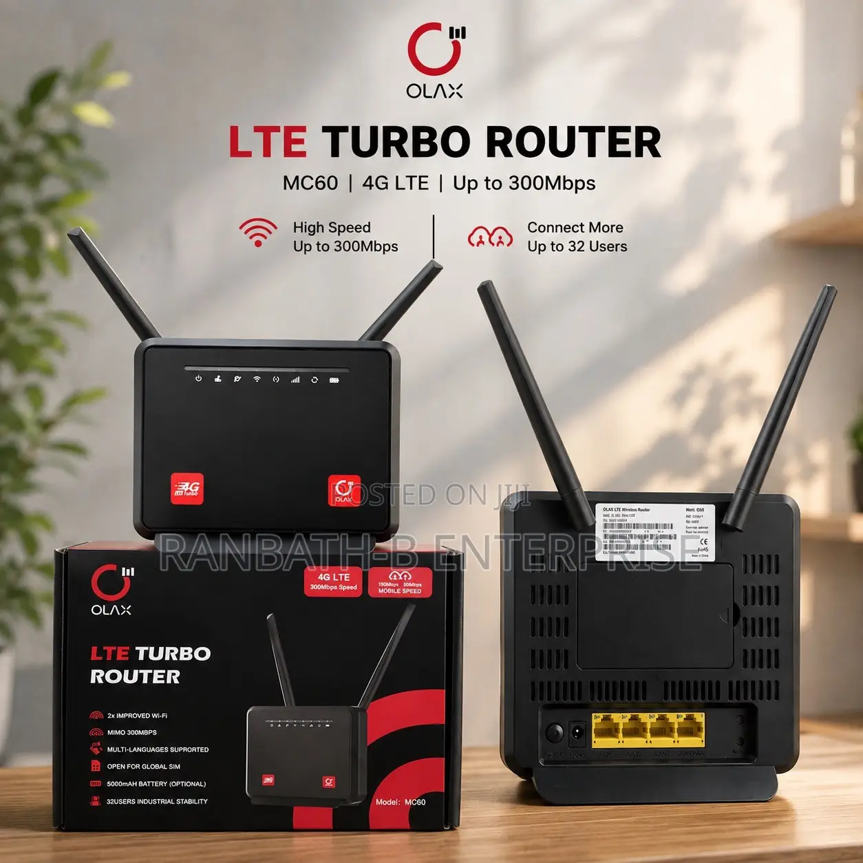 OLAX Mc60 4G LTE Router – Fast Reliable Internet