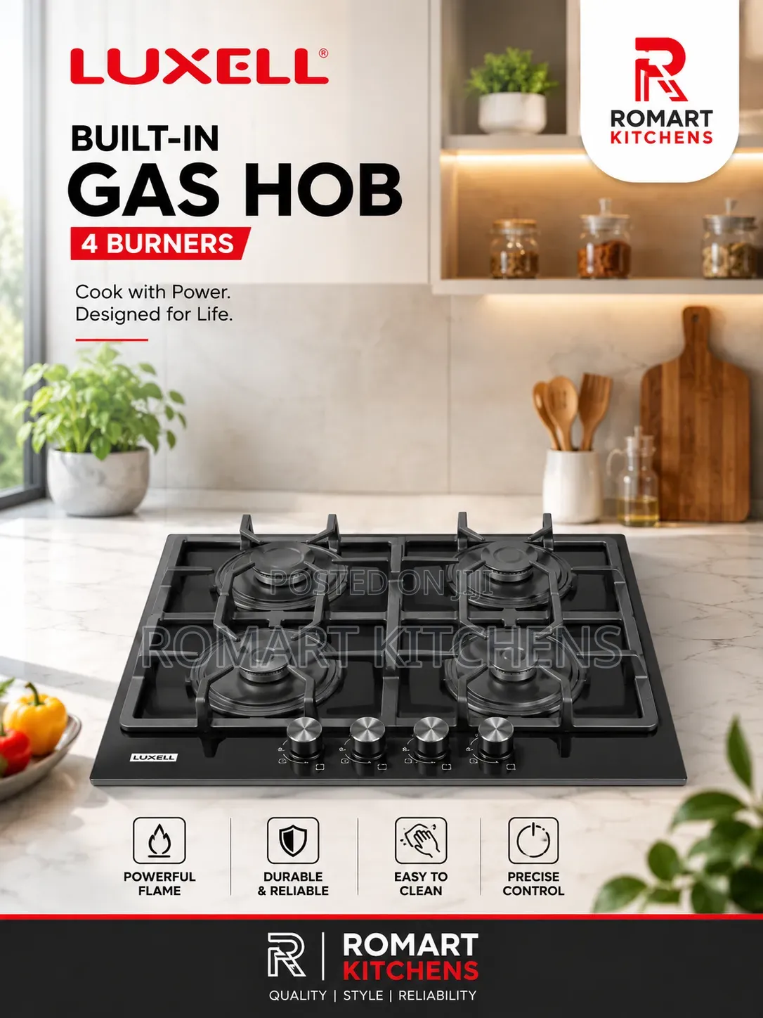 Quality Super Strong Ceramic Glass Burner. With Auto Ignition Switch
