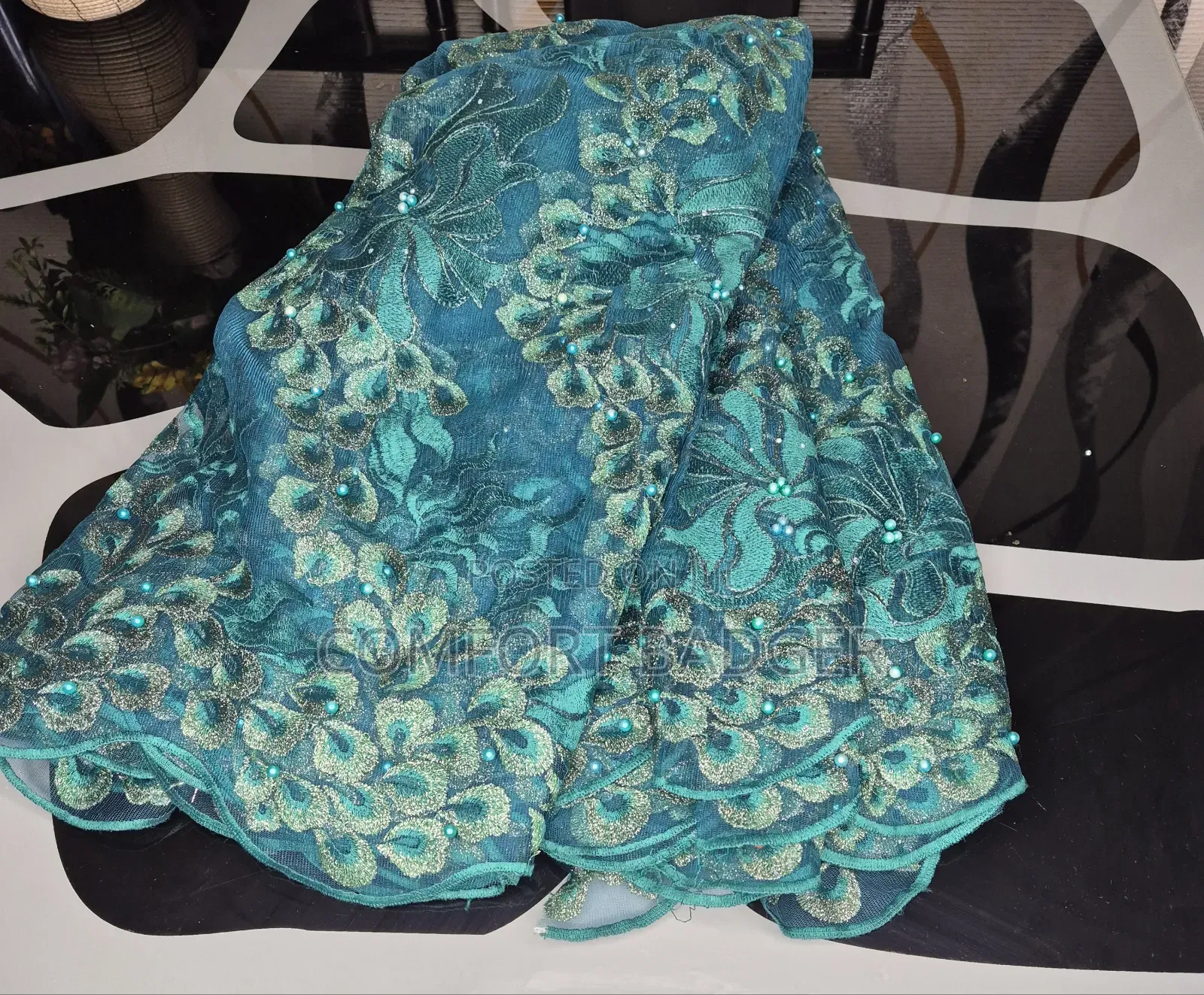 Classy Green Embroidery Net Lace