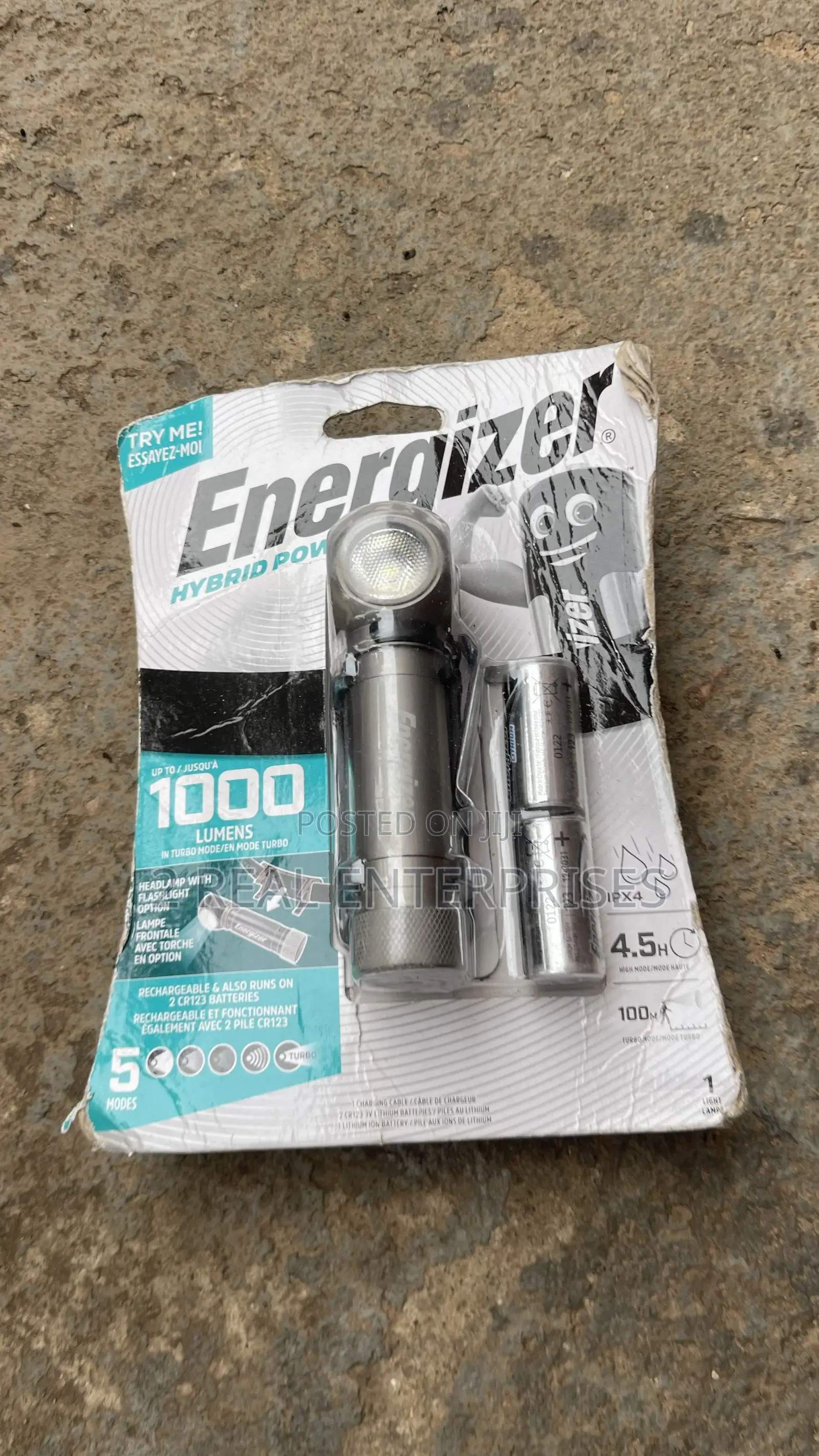 Energizer Hybrid Power 1000 Lumens LED Headlamp and Flashligh