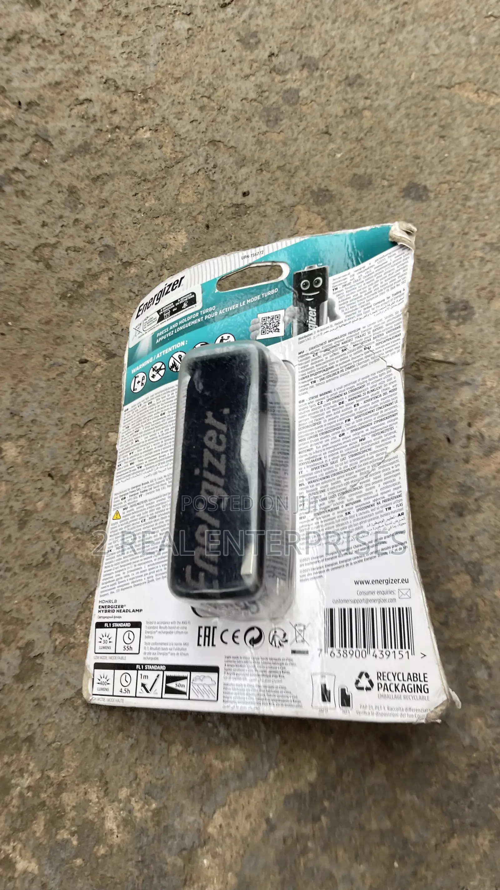 Energizer Hybrid Power 1000 Lumens LED Headlamp and Flashligh