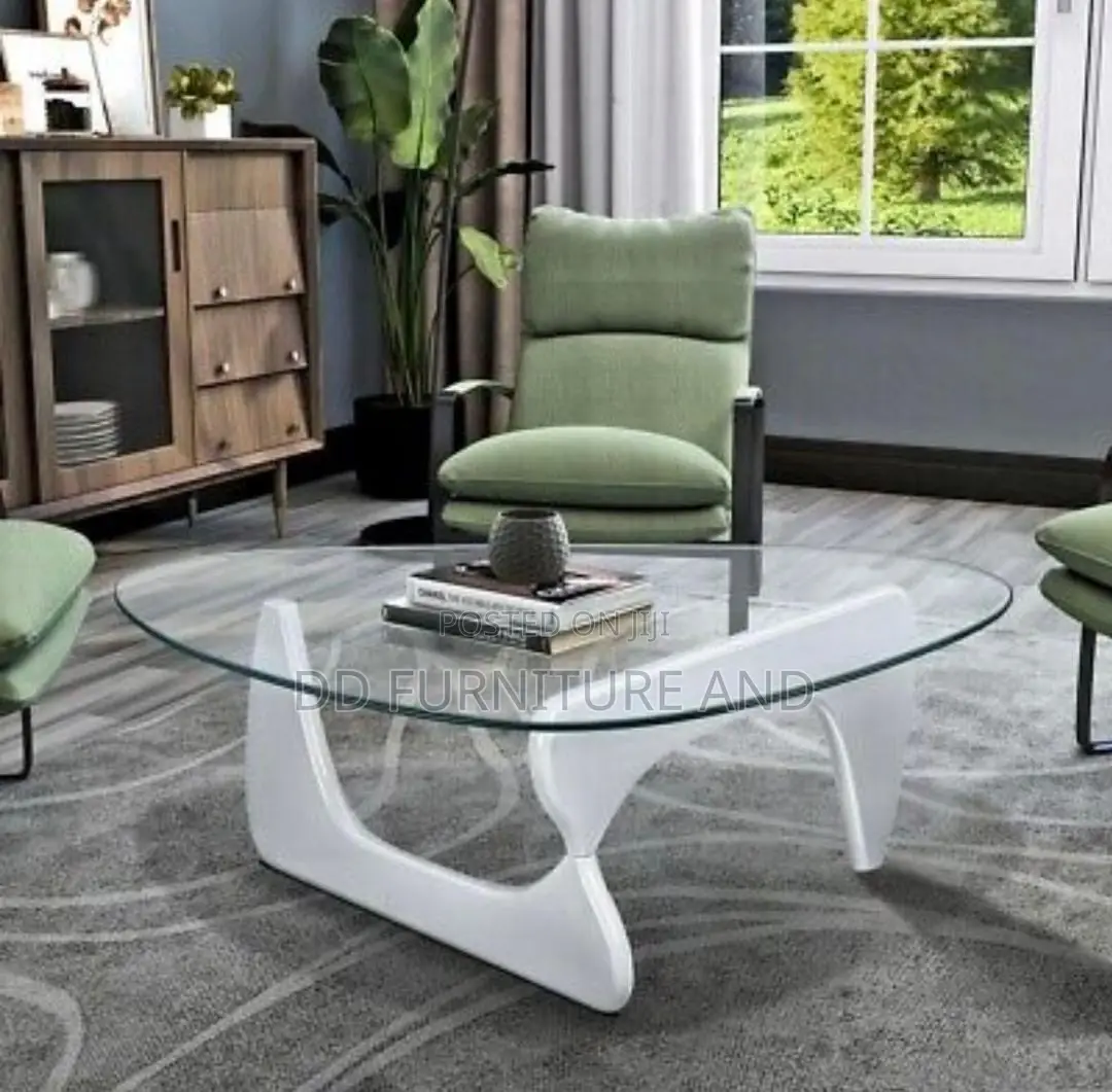 Glass Center Table With Wood Base
