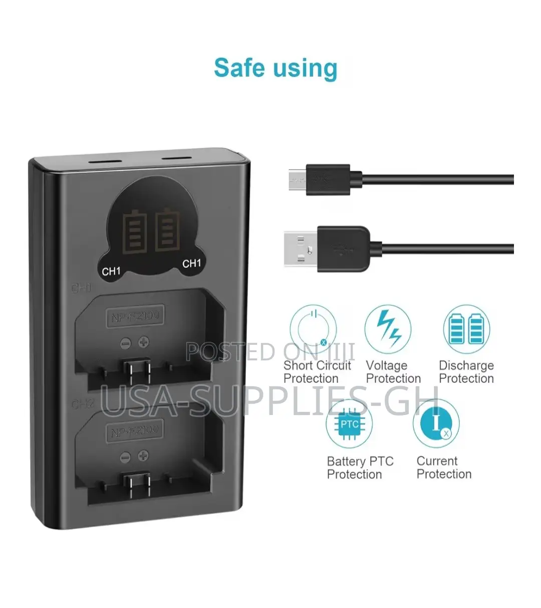 Neewer Dual USB Charger for Sony NP-FZ100 Battery From USA