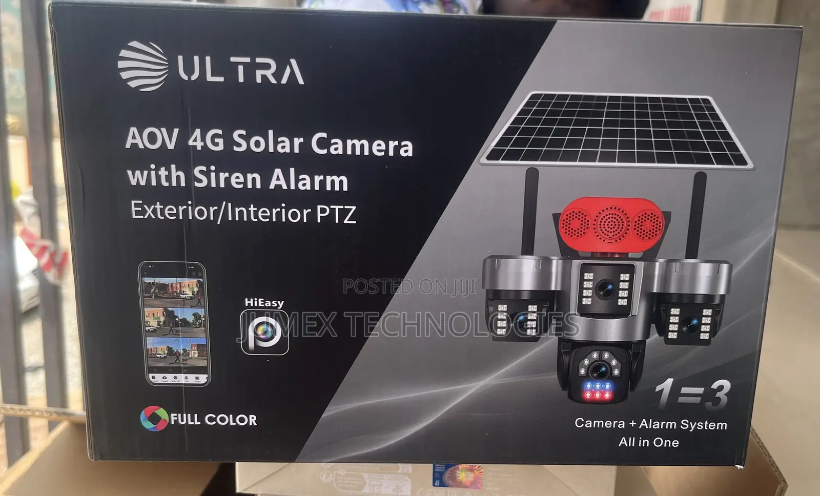 Ultra 4g Three Lens Aov Solar Camera With Siren